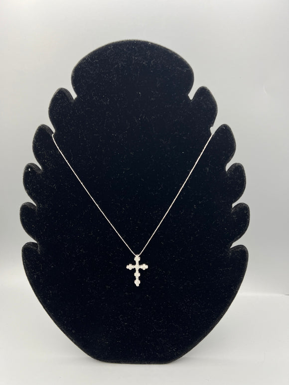 18K Japan Diamond Cross Necklace, 0.50 carats, 3.2g (40cm)